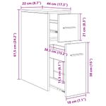 Casa si Gradina - Mobilier - Dulapuri si sifoniere - Dulapuri - Dulap de baie subtire Stejar negru 22 x 44 x 61.5 cm PAL - Infinity.ro