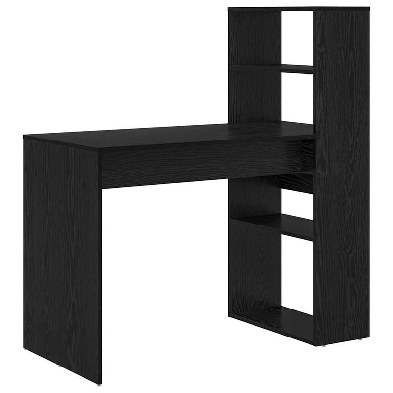 Casa si Gradina - Mobilier - Mese si birouri - Birouri - Birou cu depozitare stejar negru 113x54x120 cm Lemn ingineresc - Infinity.ro
