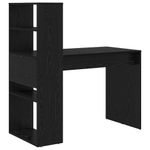 Casa si Gradina - Mobilier - Mese si birouri - Birouri - Birou cu depozitare stejar negru 113x54x120 cm Lemn ingineresc - Infinity.ro