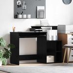 Casa si Gradina - Mobilier - Mese si birouri - Birouri - Birou cu stocare Stejar Negru 120.5x44x88.5 cm Lemn prelucrat - Infinity.ro