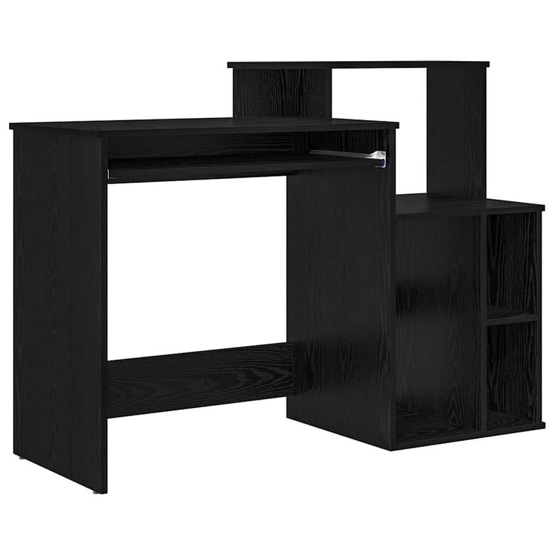 Casa si Gradina - Mobilier - Mese si birouri - Birouri - Birou cu stocare Stejar Negru 120.5x44x88.5 cm Lemn prelucrat - Infinity.ro