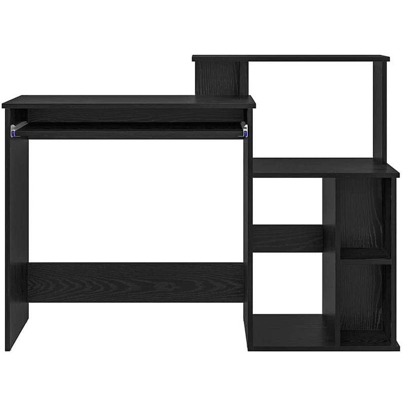Casa si Gradina - Mobilier - Mese si birouri - Birouri - Birou cu stocare Stejar Negru 120.5x44x88.5 cm Lemn prelucrat - Infinity.ro