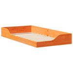 Casa si Gradina - Mobilier - Paturi si accesorii - Paturi - Cadru de pat de podea Maro ceruit 75 x 190 cm - Infinity.ro