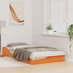 Casa si Gradina - Mobilier - Paturi si accesorii - Paturi - Cadru de pat de podea Maro ceruit 75 x 190 cm - Infinity.ro