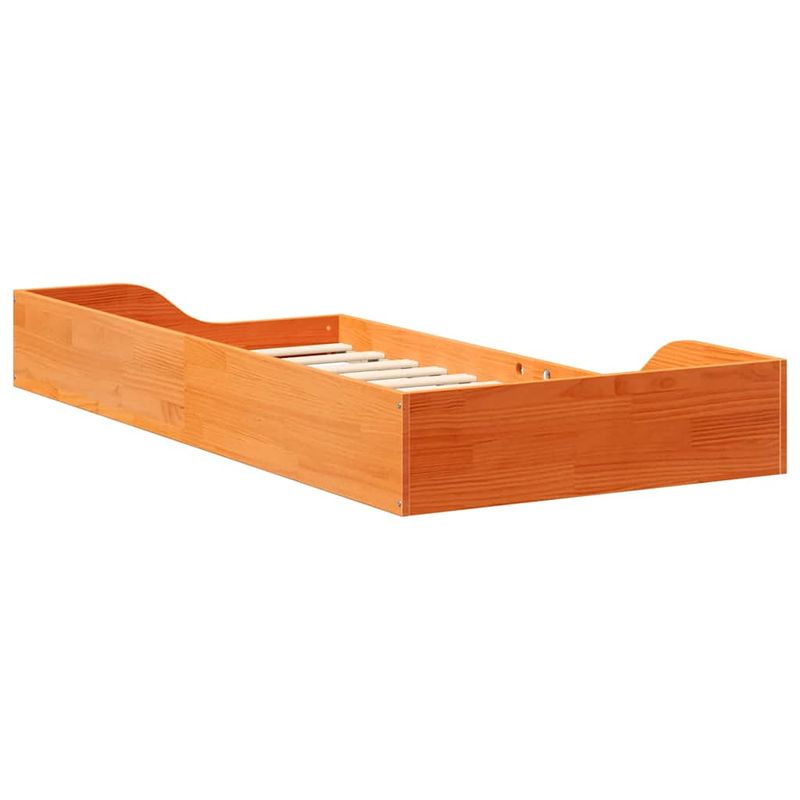 Casa si Gradina - Mobilier - Paturi si accesorii - Paturi - Cadru de pat de podea Maro ceruit 75 x 190 cm - Infinity.ro