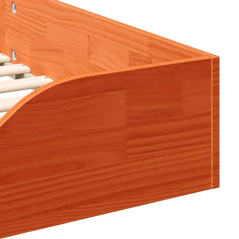 Casa si Gradina - Mobilier - Paturi si accesorii - Paturi - Cadru de pat de podea Maro ceruit 75 x 190 cm - Infinity.ro