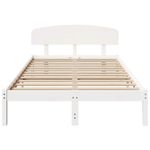 Casa si Gradina - Mobilier - Paturi si accesorii - Paturi - Cadru de Pat cu Tablie Alb 135x190 cm Lemn Masiv de Pin - Infinity.ro