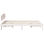 Casa si Gradina - Mobilier - Paturi si accesorii - Paturi - Cadru de Pat cu Tablie Alb 135x190 cm Lemn Masiv de Pin - Infinity.ro