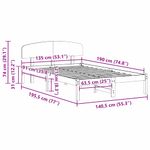 Casa si Gradina - Mobilier - Paturi si accesorii - Paturi - Cadru de Pat cu Tablie Alb 135x190 cm Lemn Masiv de Pin - Infinity.ro