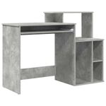 Casa si Gradina - Mobilier - Mese si birouri - Birouri - birou cu stocare gri beton 120.5x44x88.5 cm lemn prelucrat - Infinity.ro