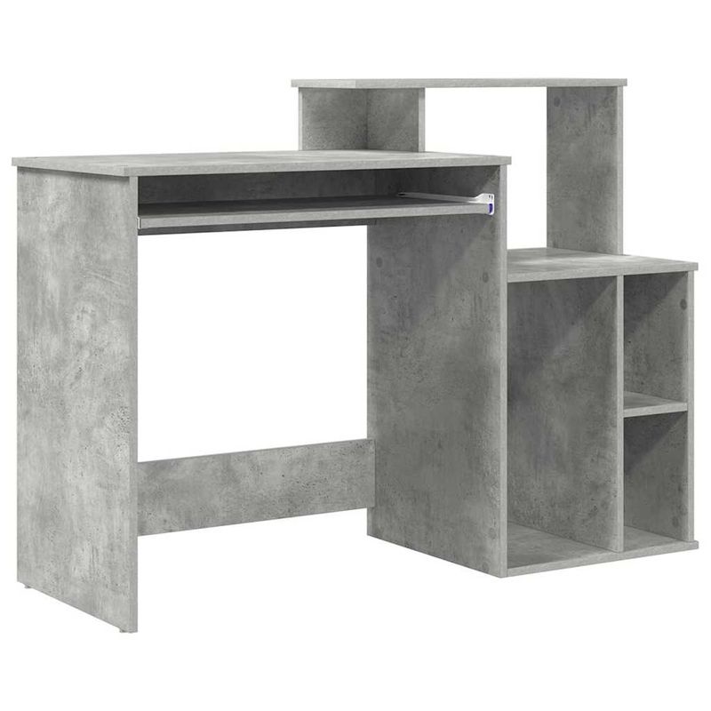 Casa si Gradina - Mobilier - Mese si birouri - Birouri - birou cu stocare gri beton 120.5x44x88.5 cm lemn prelucrat - Infinity.ro