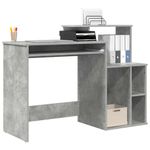 Casa si Gradina - Mobilier - Mese si birouri - Birouri - birou cu stocare gri beton 120.5x44x88.5 cm lemn prelucrat - Infinity.ro