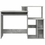 Casa si Gradina - Mobilier - Mese si birouri - Birouri - birou cu stocare gri beton 120.5x44x88.5 cm lemn prelucrat - Infinity.ro