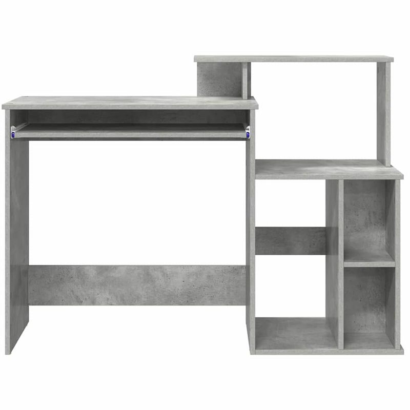 Casa si Gradina - Mobilier - Mese si birouri - Birouri - birou cu stocare gri beton 120.5x44x88.5 cm lemn prelucrat - Infinity.ro