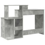 Casa si Gradina - Mobilier - Mese si birouri - Birouri - birou cu stocare gri beton 120.5x44x88.5 cm lemn prelucrat - Infinity.ro