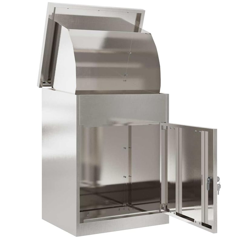 Casa si Gradina - Constructii - Depozitare, transport si protectie - Cutii postale - Cutie pentru colet Negru 44 x 35 x 59 cm Otel inoxidabil - Infinity.ro