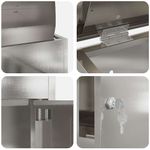 Casa si Gradina - Constructii - Depozitare, transport si protectie - Cutii postale - Cutie pentru colet Negru 44 x 35 x 59 cm Otel inoxidabil - Infinity.ro