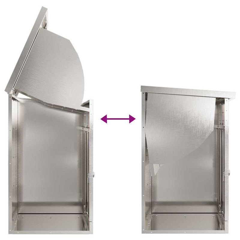 Casa si Gradina - Constructii - Depozitare, transport si protectie - Cutii postale - Cutie pentru colet Negru 44 x 35 x 59 cm Otel inoxidabil - Infinity.ro