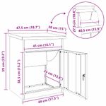 Casa si Gradina - Constructii - Depozitare, transport si protectie - Cutii postale - Cutie pentru colet Negru 44 x 35 x 59 cm Otel inoxidabil - Infinity.ro