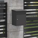 Casa si Gradina - Constructii - Depozitare, transport si protectie - Cutii postale - Cutie pentru colet Negru 44 x 35 x 59 cm Otel - Infinity.ro