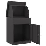 Casa si Gradina - Constructii - Depozitare, transport si protectie - Cutii postale - Cutie pentru colet Negru 44 x 35 x 59 cm Otel - Infinity.ro