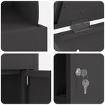 Casa si Gradina - Constructii - Depozitare, transport si protectie - Cutii postale - Cutie pentru colet Negru 44 x 35 x 59 cm Otel - Infinity.ro