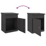 Casa si Gradina - Constructii - Depozitare, transport si protectie - Cutii postale - Cutie pentru colet Negru 44 x 35 x 59 cm Otel - Infinity.ro