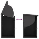 Casa si Gradina - Constructii - Depozitare, transport si protectie - Cutii postale - Cutie pentru colet Negru 44 x 35 x 59 cm Otel - Infinity.ro