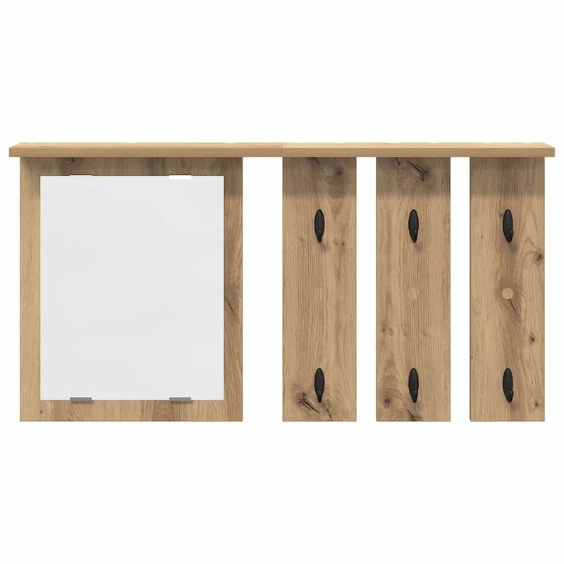 Casa si Gradina - Mobilier - Biblioteci si rafturi - Rafturi - Racator de paltoane montat pe perete cu raft Pe perete stejar artizanal - Infinity.ro