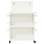 Casa si Gradina - Constructii - Depozitare, transport si protectie - Organizatoare si cutii scule - Carucior pentru unelte cu raft cu roata cu depozitare Manual Alb 65 x 35 x 111 cm Metal - Infinity.ro