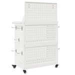 Casa si Gradina - Constructii - Depozitare, transport si protectie - Organizatoare si cutii scule - Carucior pentru unelte cu raft cu roata cu depozitare Manual Alb 65 x 35 x 111 cm Metal - Infinity.ro