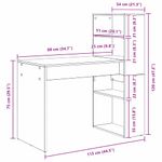Casa si Gradina - Mobilier - Mese si birouri - Birouri - Birou cu stocare, Stejar artizanal 113x54x120 cm, Lemn aglomerat - Infinity.ro