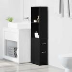 Casa si Gradina - Mobilier - Dulapuri si sifoniere - Dulapuri - Dulap Ingust pentru Baie Stejar negru 22 x 41 x 135 cm PAL - Infinity.ro