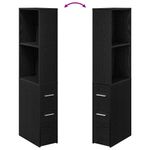 Casa si Gradina - Mobilier - Dulapuri si sifoniere - Dulapuri - Dulap Ingust pentru Baie Stejar negru 22 x 41 x 135 cm PAL - Infinity.ro