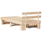 Casa si Gradina - Mobilier - Paturi si accesorii - Paturi - Cadru de pat cu sertar cu headboard cu depozitare Maro 90 x 200 cm Lemn de brad - Infinity.ro