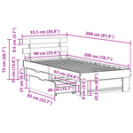 Casa si Gradina - Mobilier - Paturi si accesorii - Paturi - Cadru de pat cu sertar cu headboard cu depozitare Maro 90 x 200 cm Lemn de brad - Infinity.ro