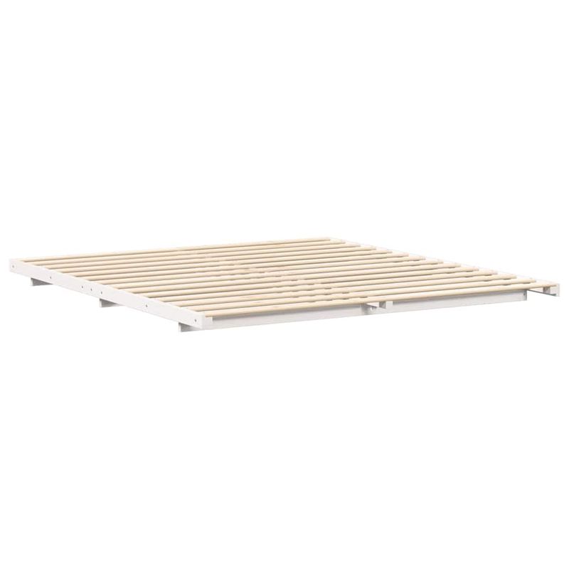Casa si Gradina - Mobilier - Paturi si accesorii - Paturi - Cadru de pat de podea Alb 200 x 210 cm Lemn masiv de pin - Infinity.ro
