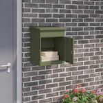 Casa si Gradina - Constructii - Depozitare, transport si protectie - Cutii postale - Cutie pentru colet Olivengrønn 44 x 35 x 59 cm Otel - Infinity.ro