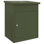 Casa si Gradina - Constructii - Depozitare, transport si protectie - Cutii postale - Cutie pentru colet Olivengrønn 44 x 35 x 59 cm Otel - Infinity.ro