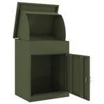 Casa si Gradina - Constructii - Depozitare, transport si protectie - Cutii postale - Cutie pentru colet Olivengrønn 44 x 35 x 59 cm Otel - Infinity.ro