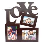 Market - Cadouri - Rame si albume foto - Rama foto din lemn, Colaj 3 rame foto, Love, 33 cm, 418C - Infinity.ro