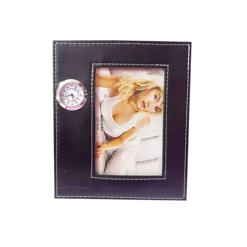 Market - Cadouri - Rame si albume foto - Rama foto 15x10, cu ceas, Piele ecologica, 1D311 - Infinity.ro