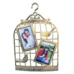 Market - Cadouri - Rame si albume foto - Rama foto colaj, In forma de colivie cu doua poze, 43 cm, 1354G - Infinity.ro