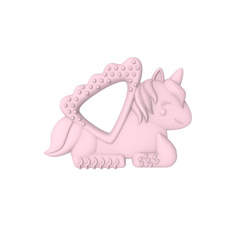 Jucarii, Copii si Bebe - Hrana si alaptare - Biberoane, suzete si accesorii hranire - Articole hranire bebelusi - Set 2 jucarii dentitie silicon melii model unicorn pisica - Infinity.ro