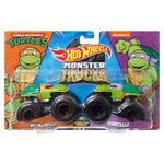 Jucarii, Copii si Bebe - Jucarii si jocuri - Vehicule si jucarii cu telecomanda - Masinute - Monster truck set 2 masini scara 1 la 64 michelangelo si donatello - Infinity.ro
