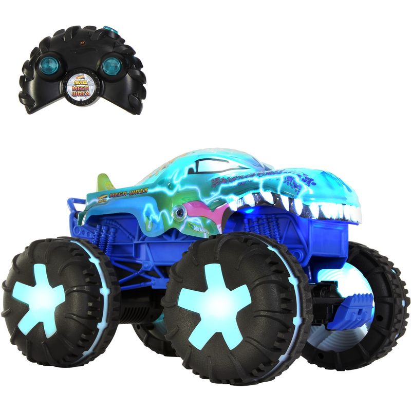 Jucarii, Copii si Bebe - Jucarii si jocuri - Vehicule si jucarii cu telecomanda - Masinute - Hot wheels monster truck mega wrex alive rc scara 1 la15 - Infinity.ro