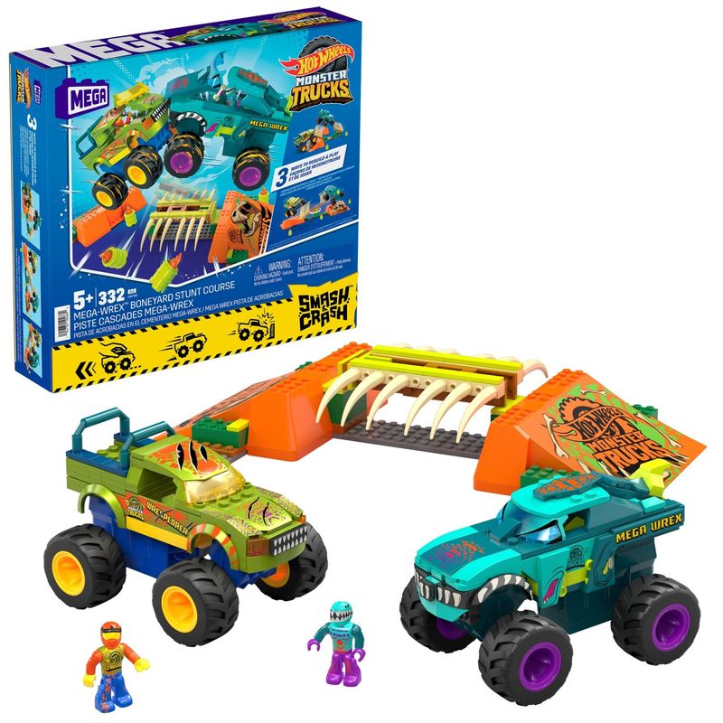Jucarii, Copii si Bebe - Jucarii si jocuri - Vehicule si jucarii cu telecomanda - Masinute - Hot wheels monster truck mega bloks set mega wrex - Infinity.ro