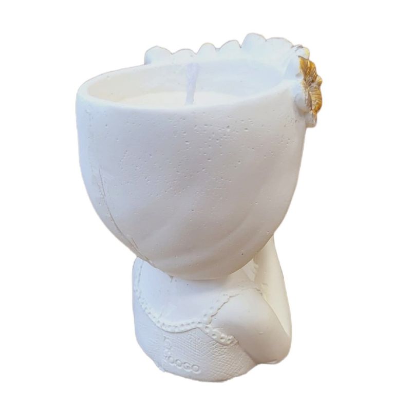 Casa si Gradina - Decoratiuni - Aromaterapie si lumanari - Suporturi lumanari - Suport Lumanare, Fetita, Alb, DVTR008 - Infinity.ro