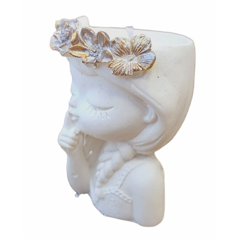 Casa si Gradina - Decoratiuni - Aromaterapie si lumanari - Suporturi lumanari - Suport Lumanare, Fetita, Alb, DVTR008 - Infinity.ro