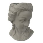 Casa si Gradina - Decoratiuni - Obiecte decorative - Vaze si boluri decorative - Vaza decorativa in forma de cap de femeie, 22 cm, Gri, 472H-1 - Infinity.ro